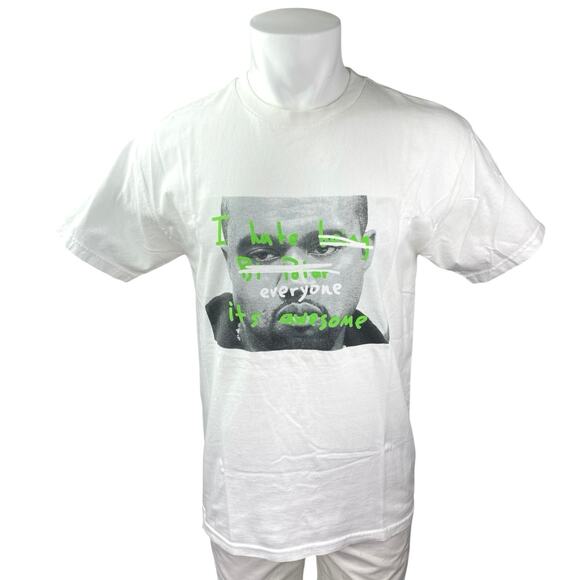 Kanye West I Hate Everyone It’s Awesome Short Sleeve Graphic Tee T-shirt Top S/M - Picture 1 of 3
